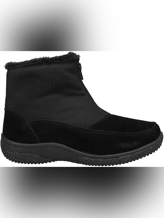 Propet Shoes - Propét Hedy Round Toe Zippered Booties in Black